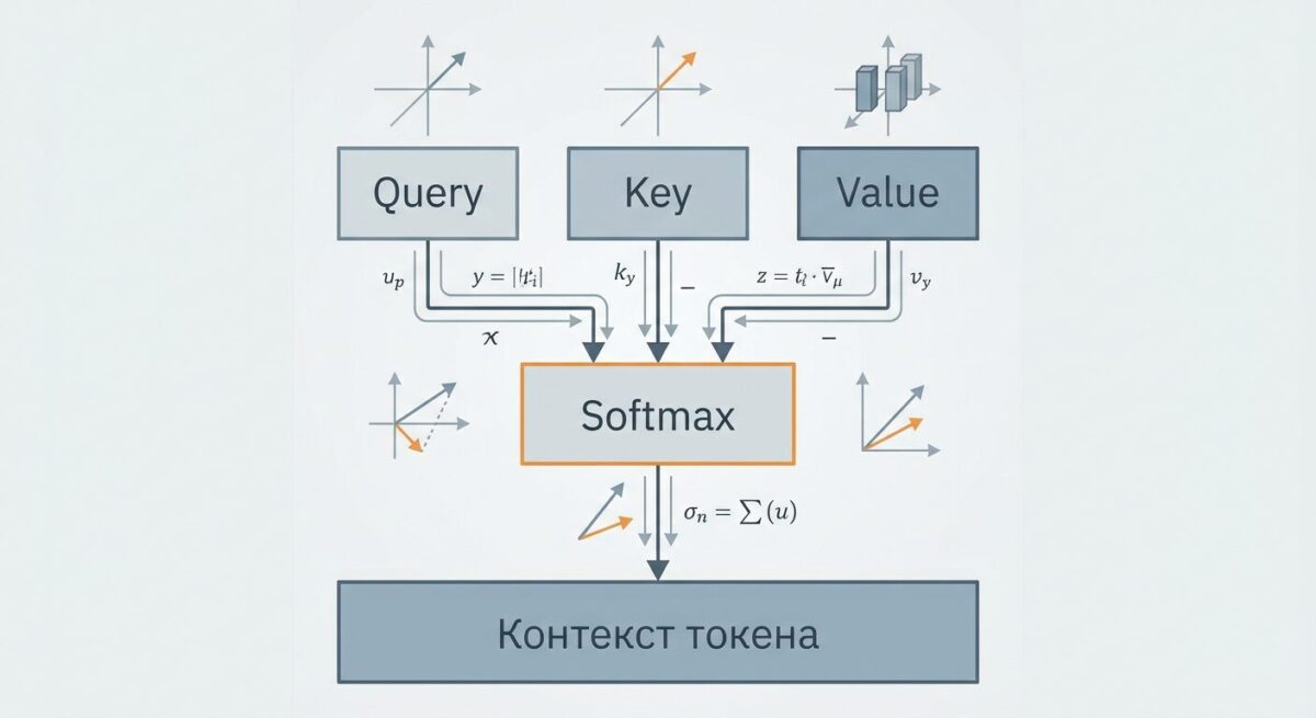 Схема работы механизма Self-Attention