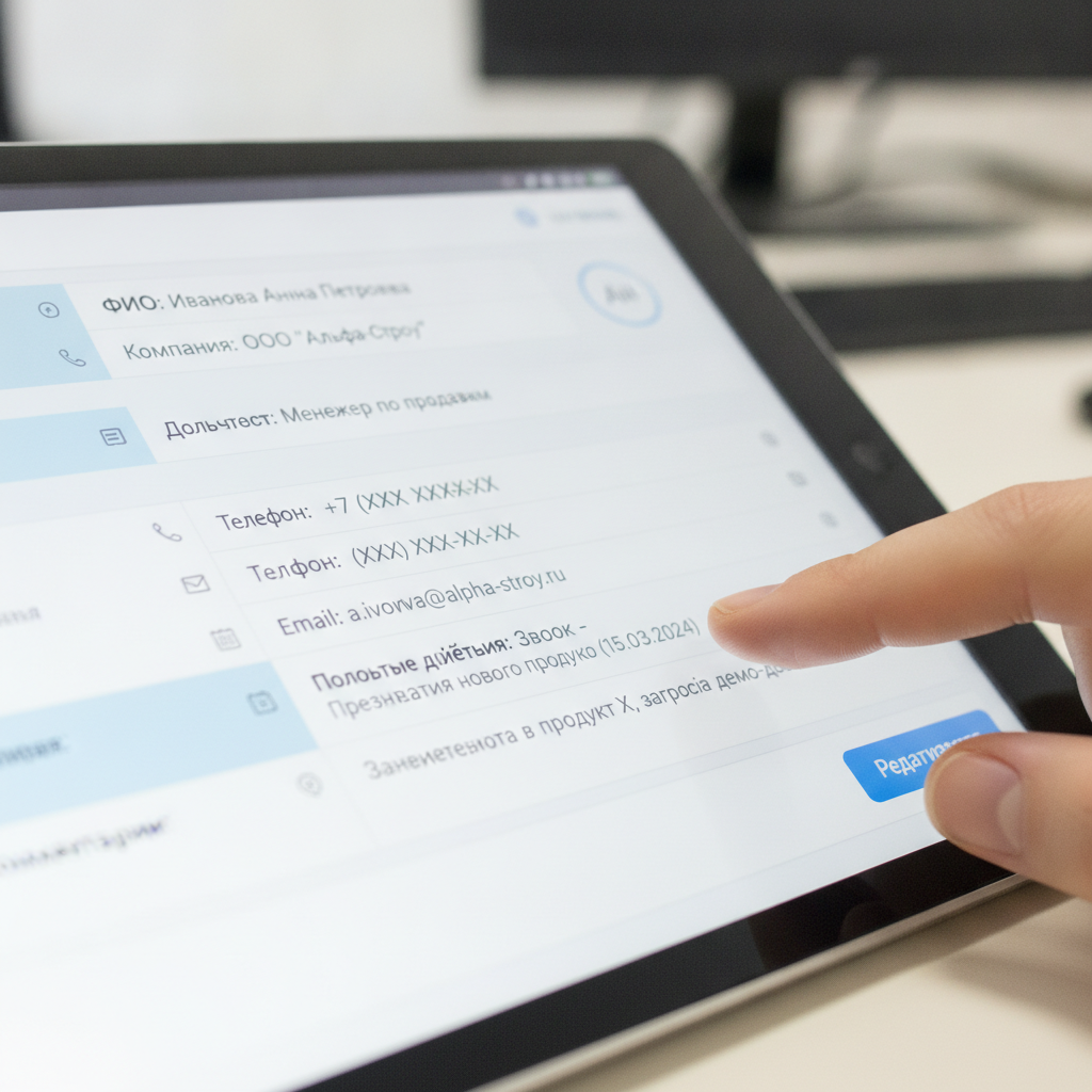 Заполнение полей CRM через бота