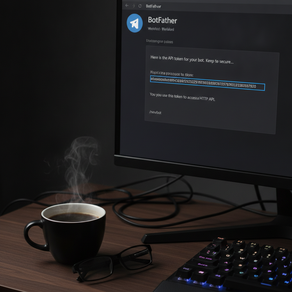 Создание бота и получение токена в Telegram BotFather
