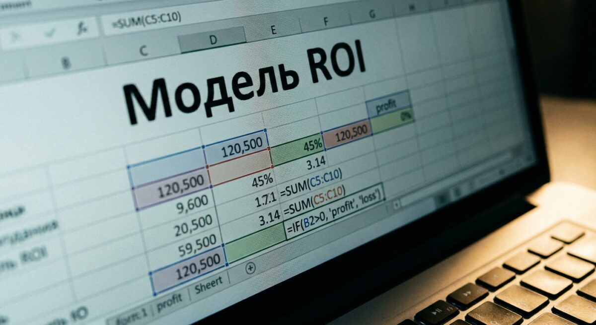 Таблица расчета ROI в Excel