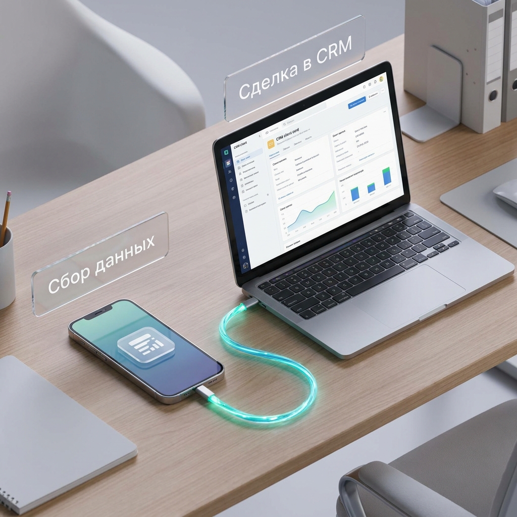 Схема передачи данных от чат-бота в CRM-систему
