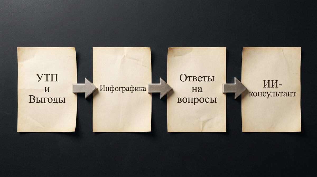Схема структуры продающей карточки товара