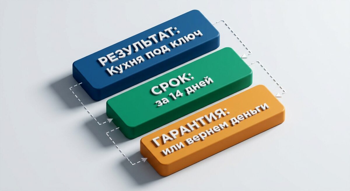 Схема идеального оффера для лендинга с результатом, сроком и гарантией