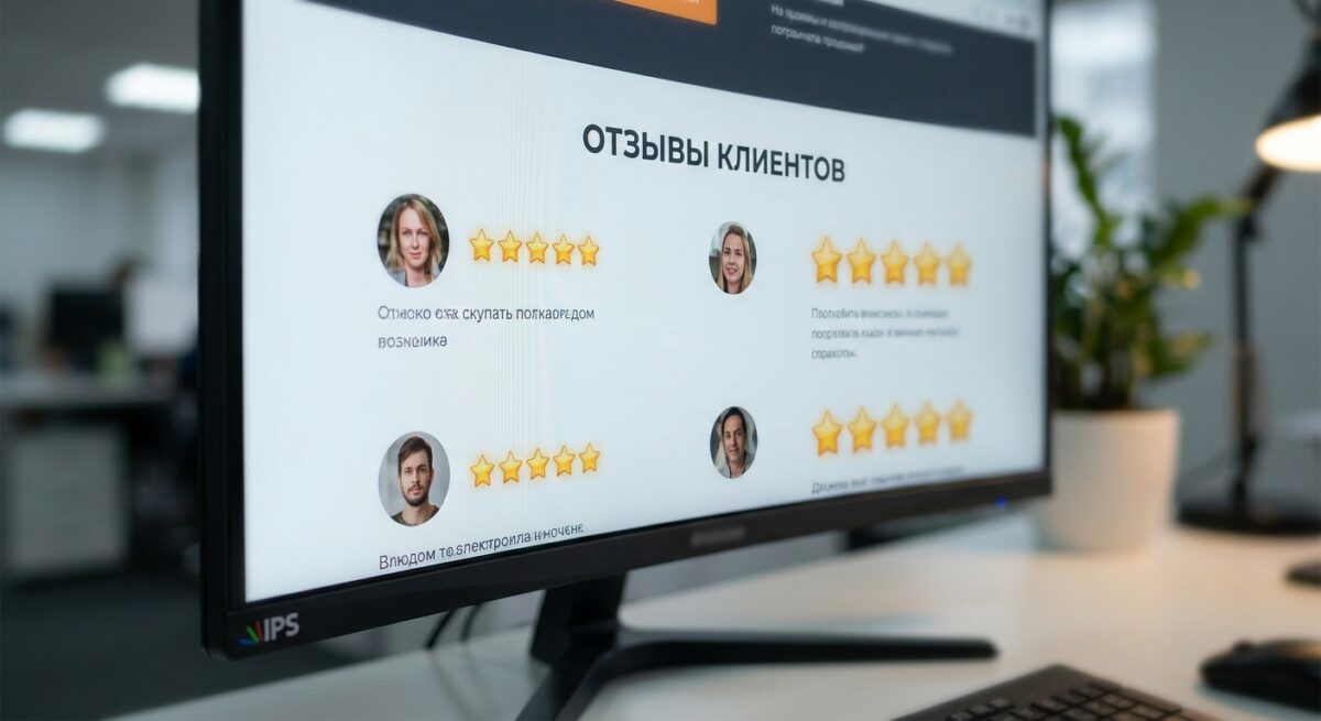 Блок с отзывами и социальными доказательствами на сайте