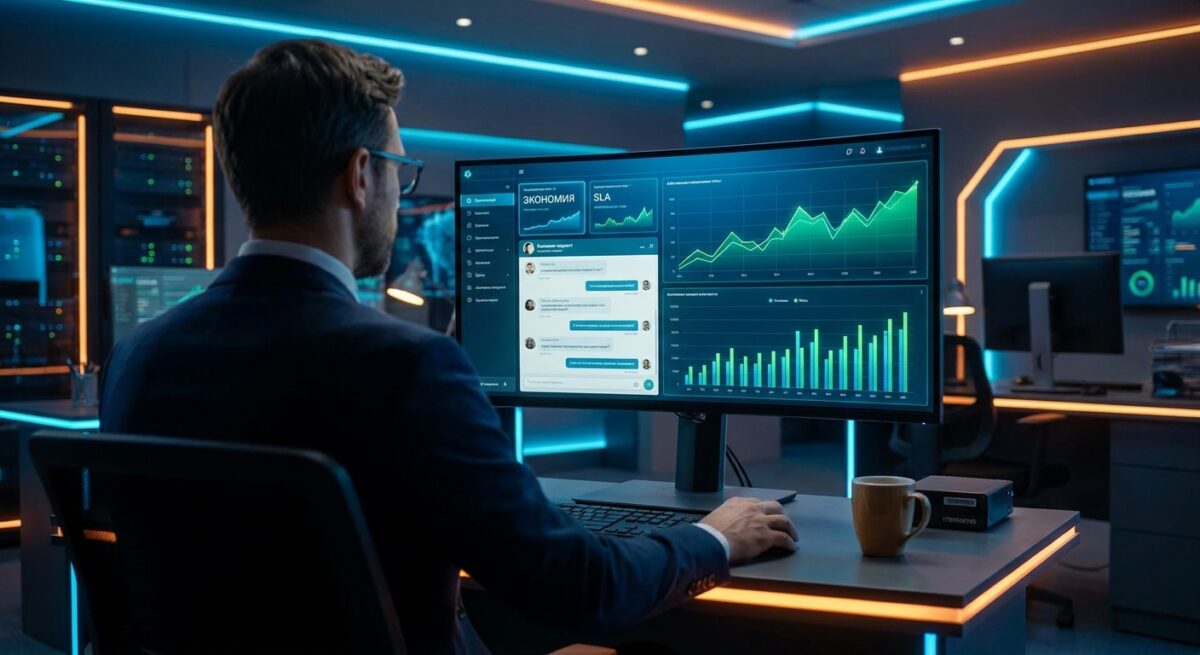 Дашборд с показателями экономии на штрафах SLA при внедрении ИИ