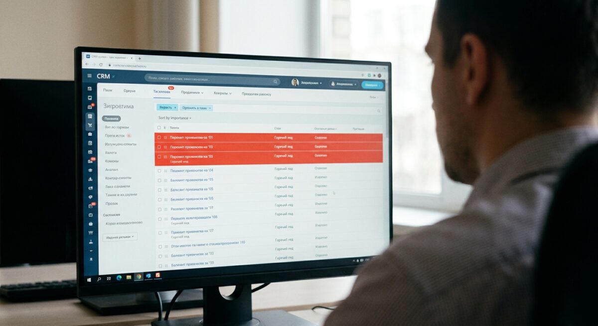 Приоритизированный список утренних задач для менеджера в CRM