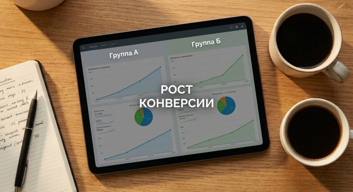 A/B тестирование конверсии виджета на планшете